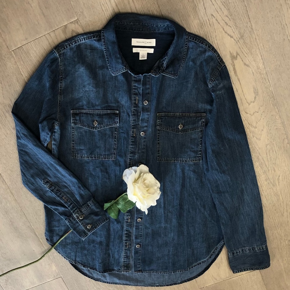 Dark Denim Boyfriend Shirt